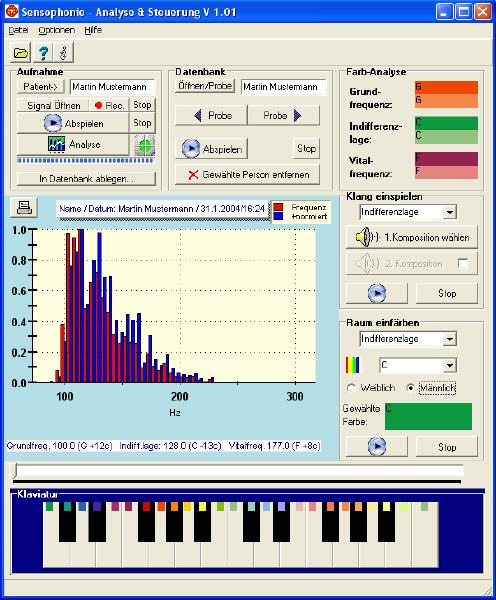 Analyse einer Stimmprobe